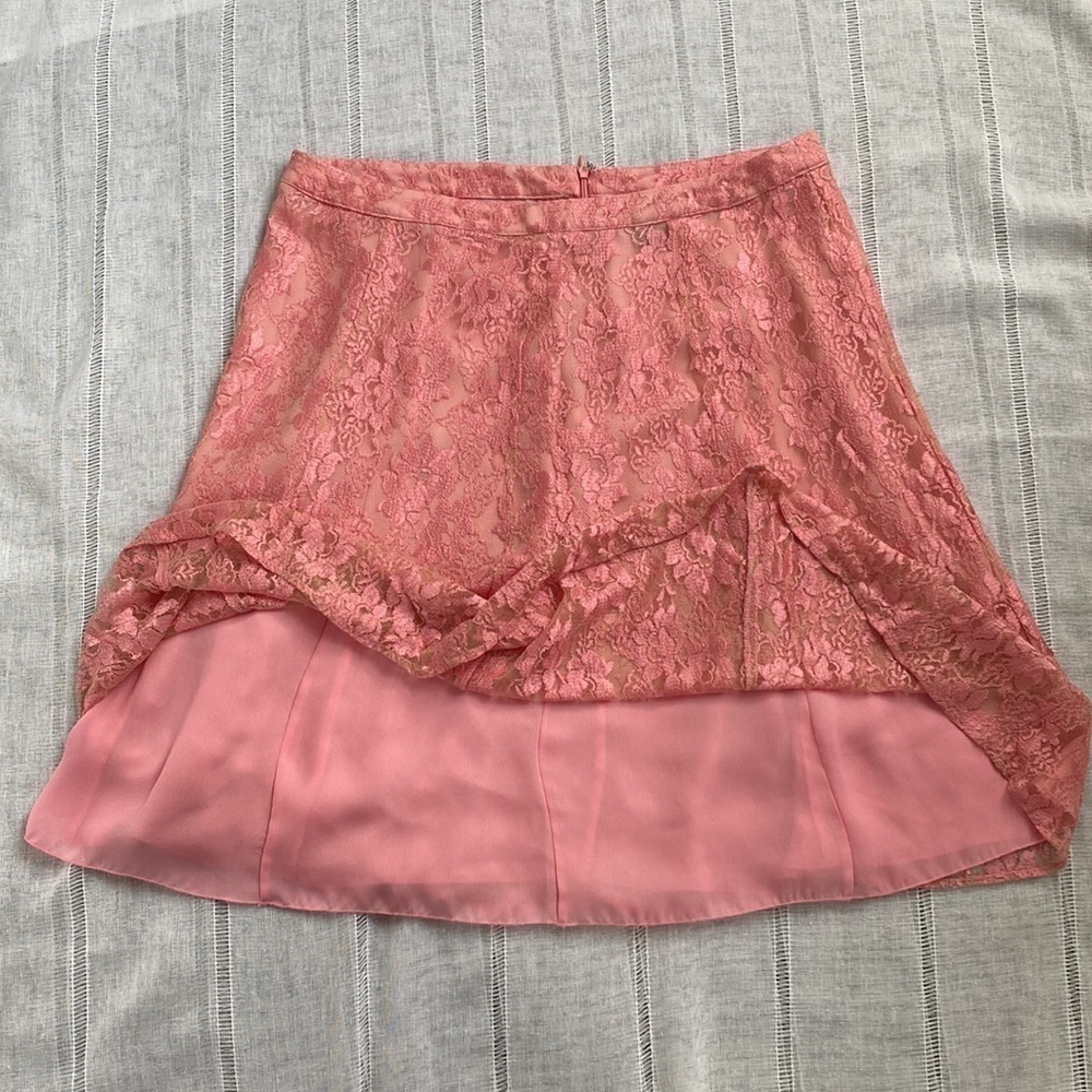 Sunny Taylor Y2K inspired lace pink a-line skirt. - Picture 4 of 12